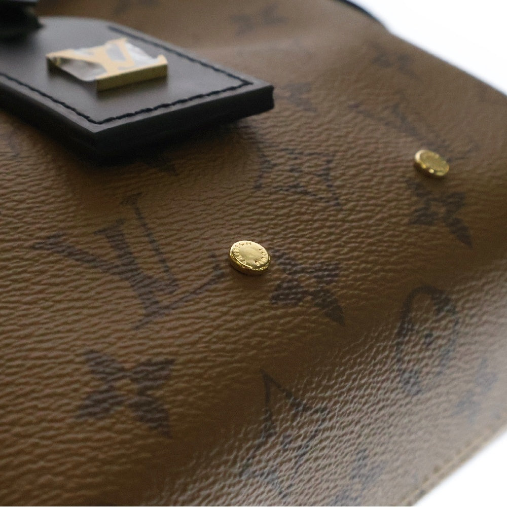 LOUIS VUITTON(ルイヴィトン) モノグラムリバース アトランティスBB 2WAYバッグ ハンドバッグ ショルダーバッグ ブラウン ゴールド金具 レザー×PVC M46816