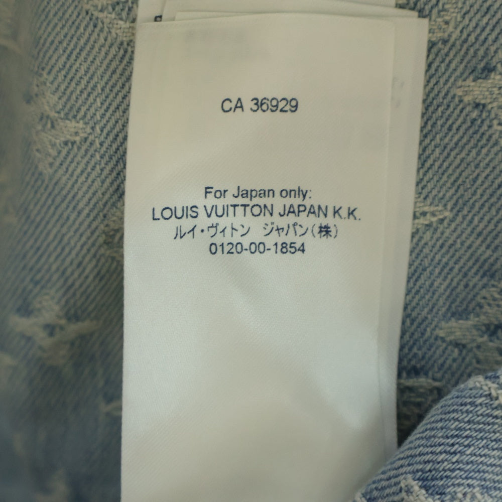 LOUIS VUITTON(ルイヴィトン) 21AW モノグラム NBA ジップスルーフーディパーカー アウター インディゴブルー デニム 1A8WTS