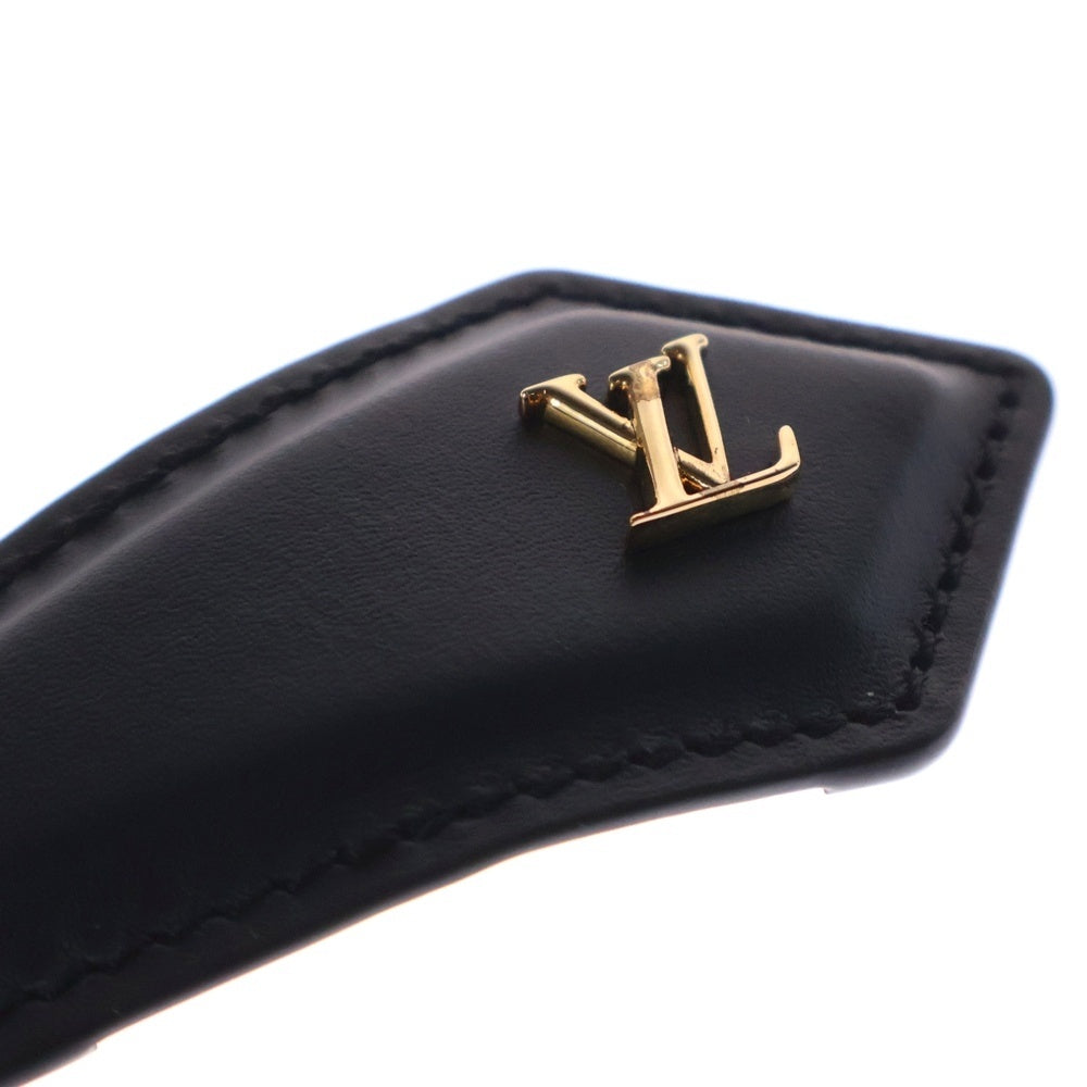 LOUIS VUITTON(ルイヴィトン) LV バックステージ レザー ヘアクリップ ヘアピン ブラック×ゴールド M01442