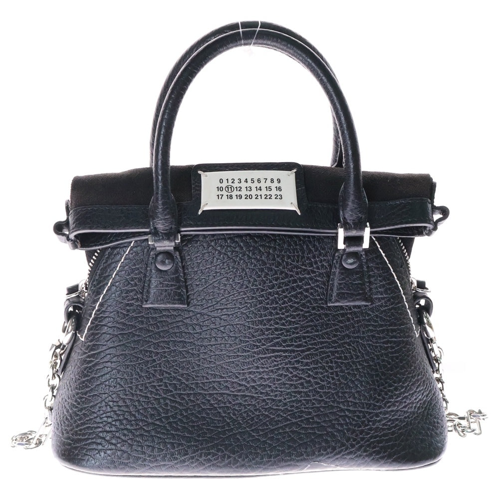 Maison Margiela 11(メゾンマルジェラ11) 5AC 2WAY レザー ハンドバッグ ショルダーバッグ ブラック S56WG0081 P4455 T8013