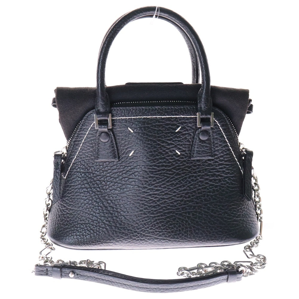 Maison Margiela 11(メゾンマルジェラ11) 5AC 2WAY レザー ハンドバッグ ショルダーバッグ ブラック S56WG0081 P4455 T8013