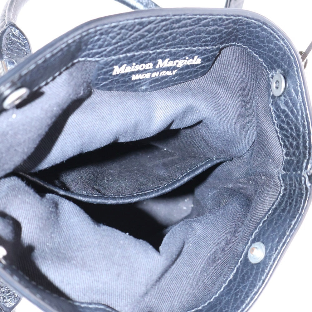 Maison Margiela 11(メゾンマルジェラ11) 5AC 2WAY レザー ハンドバッグ ショルダーバッグ ブラック S56WG0081 P4455 T8013