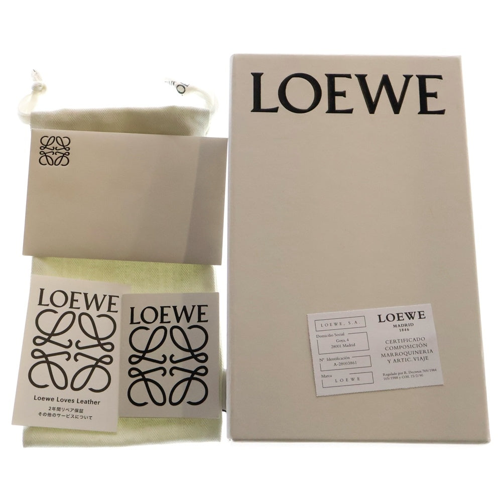 LOEWE(ロエベ) アナグラム モチーフ付 レザー カードケース ベージュ
