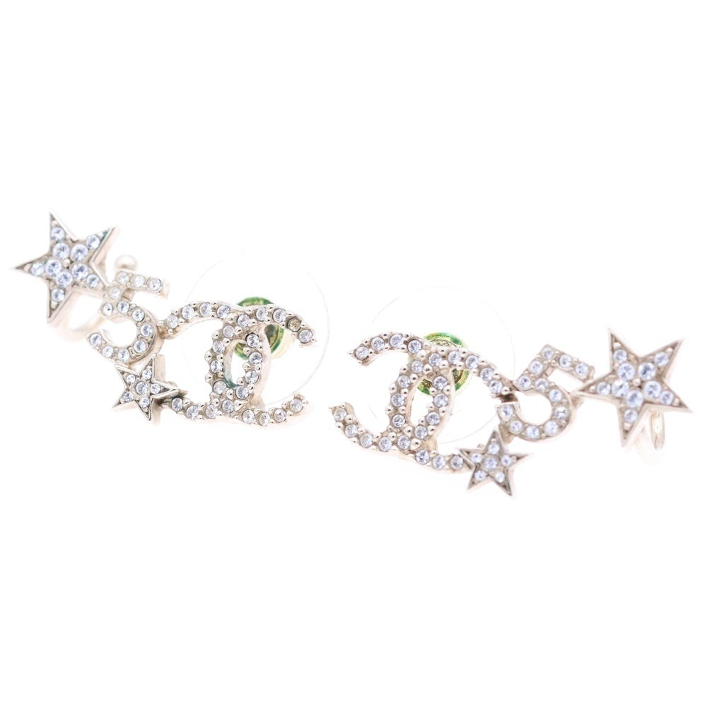 CHANEL(シャネル) ココマーク ラインストーン ピアス アクセサリー ゴールド GP C22S