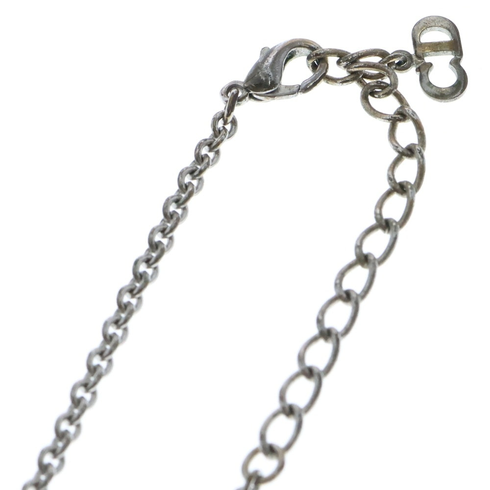 Christian Dior(クリスチャンディオール) DIOR ロゴ ネックレス シルバー メタル アクセサリー ペンダント