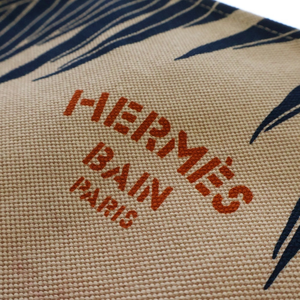 HERMES(エルメス) ポーチ ジン&レオ マリン コライユ コットン レオパード クラッチバッグ セカンドバッグ フラットポーチ ベージュ
