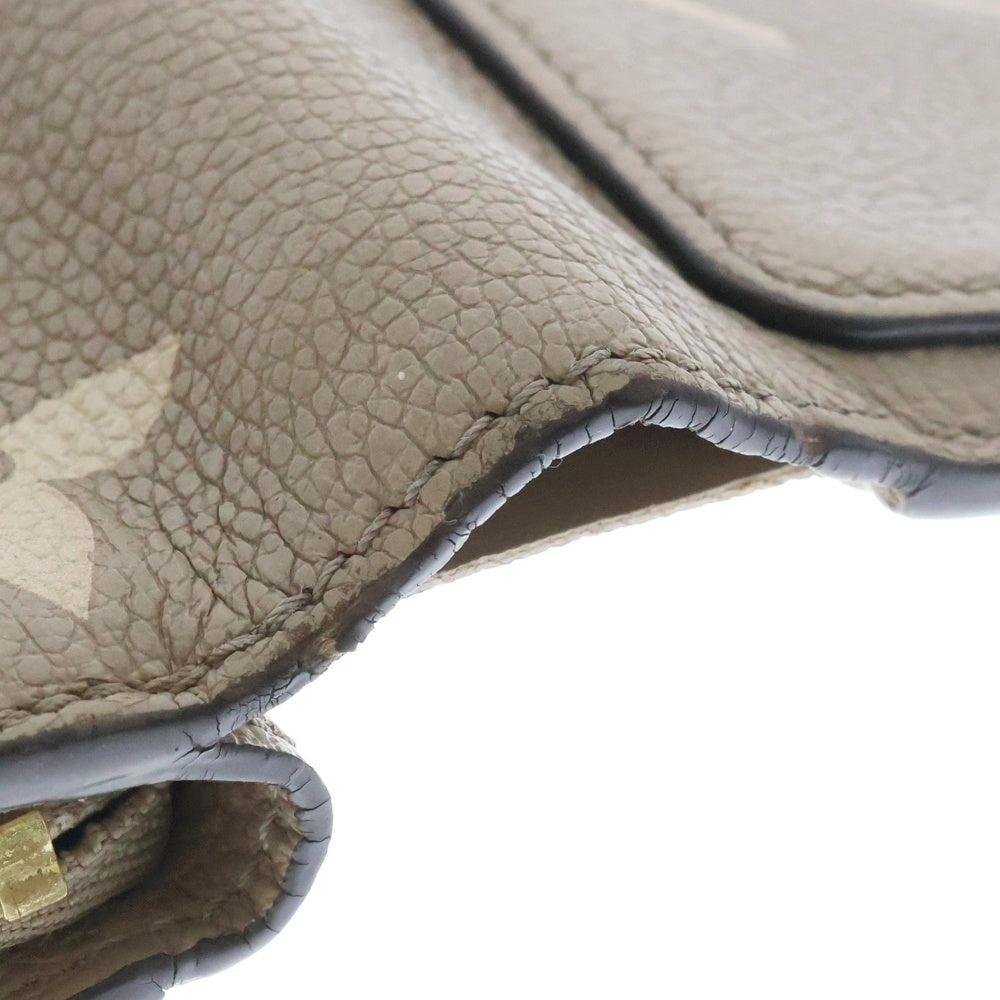 LOUIS VUITTON(ルイヴィトン) モノグラム・アンプラント ポルトフォイユ・クレア クレーム コンパクトウォレット 三つ折り財布 ベージュ×アイボリー ゴールド金具 M82370