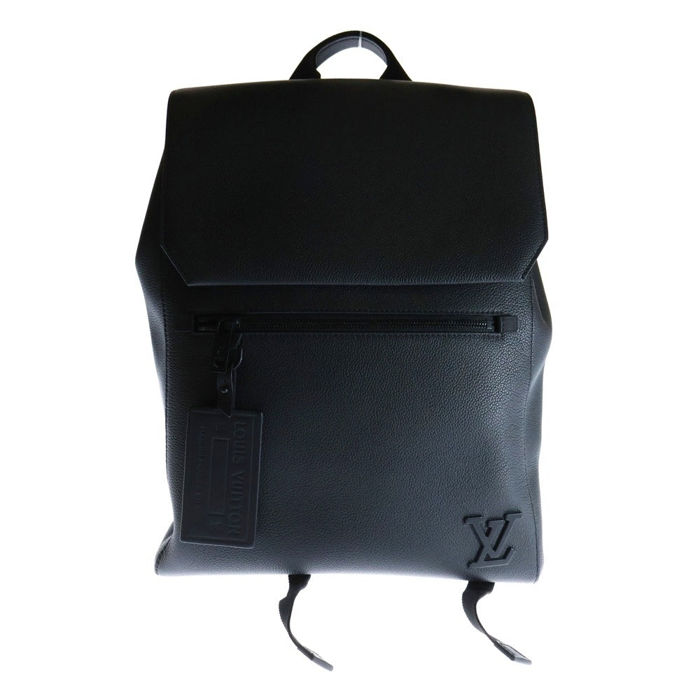 LOUIS VUITTON(ルイヴィトン) LVアエログラム ファストライン ロゴプレート レザー バックパック リュックサック ブラック M21367 RFID
