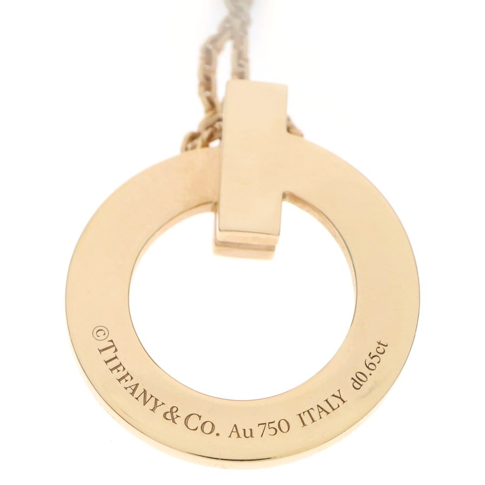 TIFFANY&Co(ティファニー) Tワンサークル ダイヤ ネックレス Au750 K18 PG ピンクゴールド D0.65ct ジュエリー