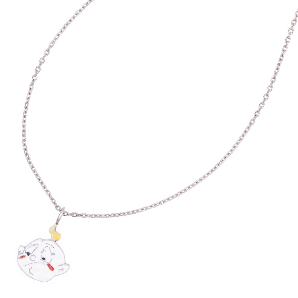 Christian Dior(クリスチャンディオール) キャラクターモチーフ ネックレス ペンダント ホワイト×シルバー