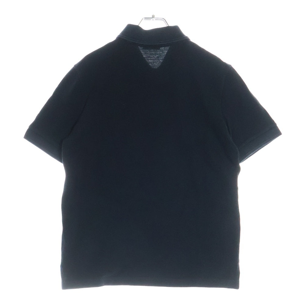 Berluti(ベルルッティ) レザー切替ポケット コットン半袖ポロシャツ ブラック R10JPS01CAET
