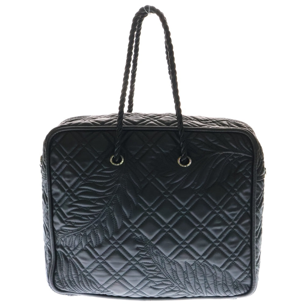 BALENCIAGA(バレンシアガ) ブランケット スクエアM キルティング エンボスロゴ 2WAY レザー ハンド ショルダーバッグ ブラック 466542