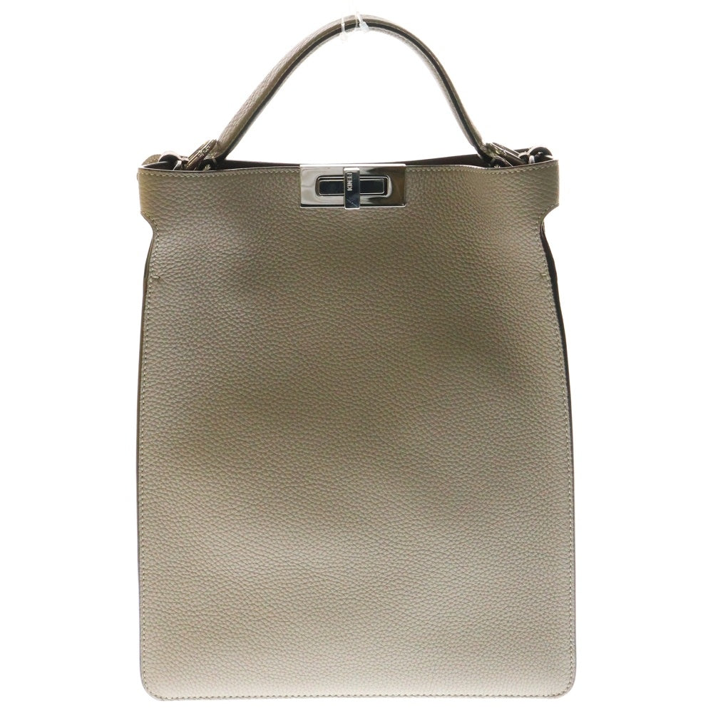 FENDI(フェンディ) ピーカブー エックスライト 2way ハンドバッグ ベージュ レザー 7VA611
