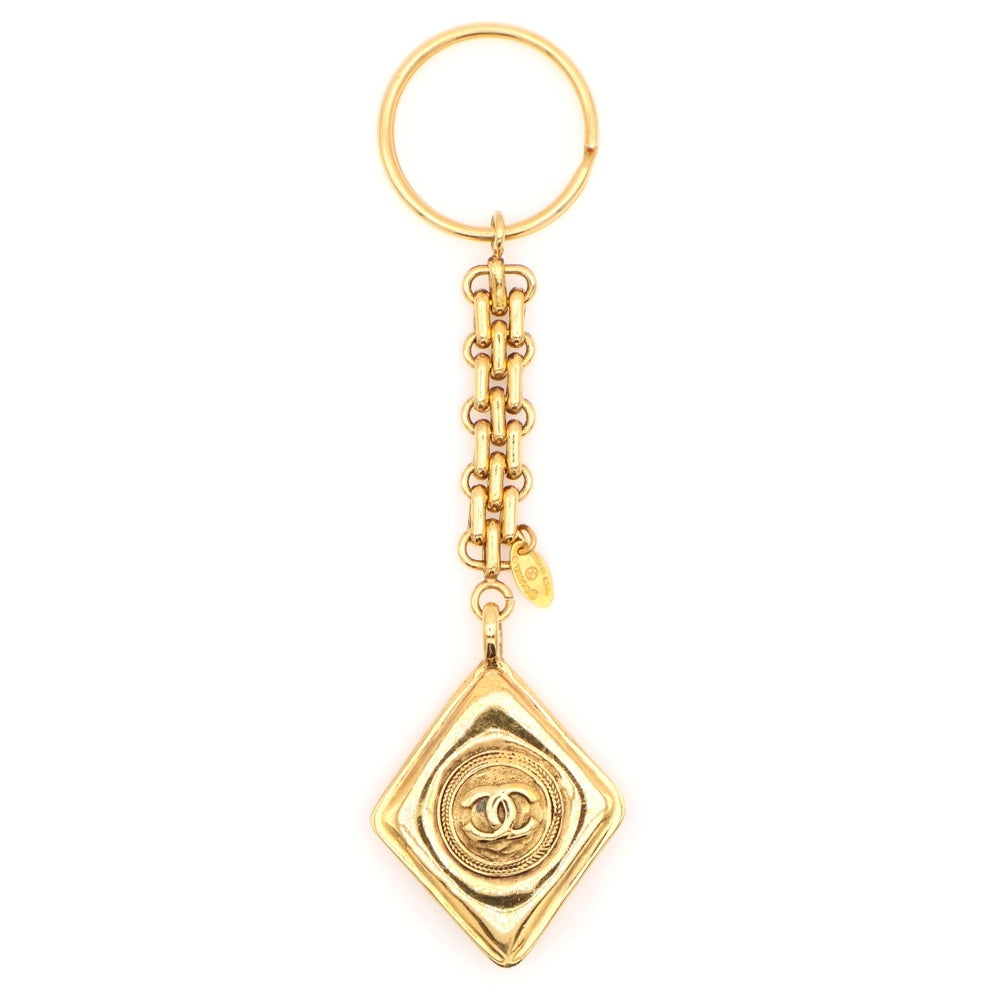 CHANEL(シャネル) ココマーク ひし形 チャーム バッグチャーム キーホルダー キーリング ゴールド GP