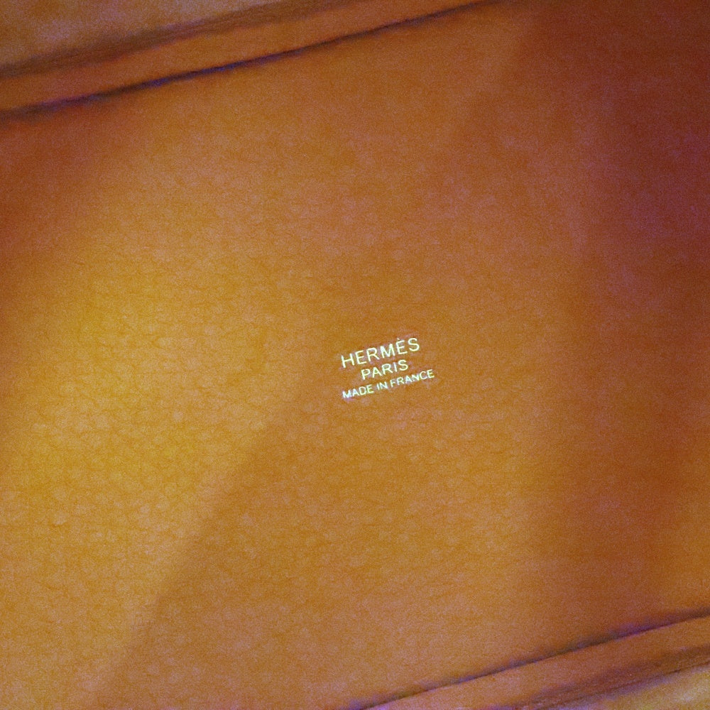 HERMES(エルメス) ピコタンロックPM オレンジ トリヨンクレマンス ハンドバッグ シルバー金具 U刻印