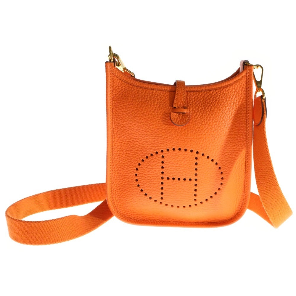 HERMES(エルメス) エブリンTPM オレンジミニアン トリヨンクレマンス ショルダーバッグ ゴールド金具 W刻印