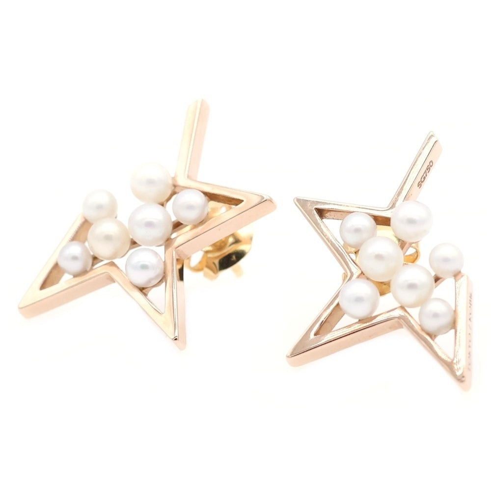 TASAKI(タサキ) アブストラクトスター パール ピアス サクラ ピンクゴールド