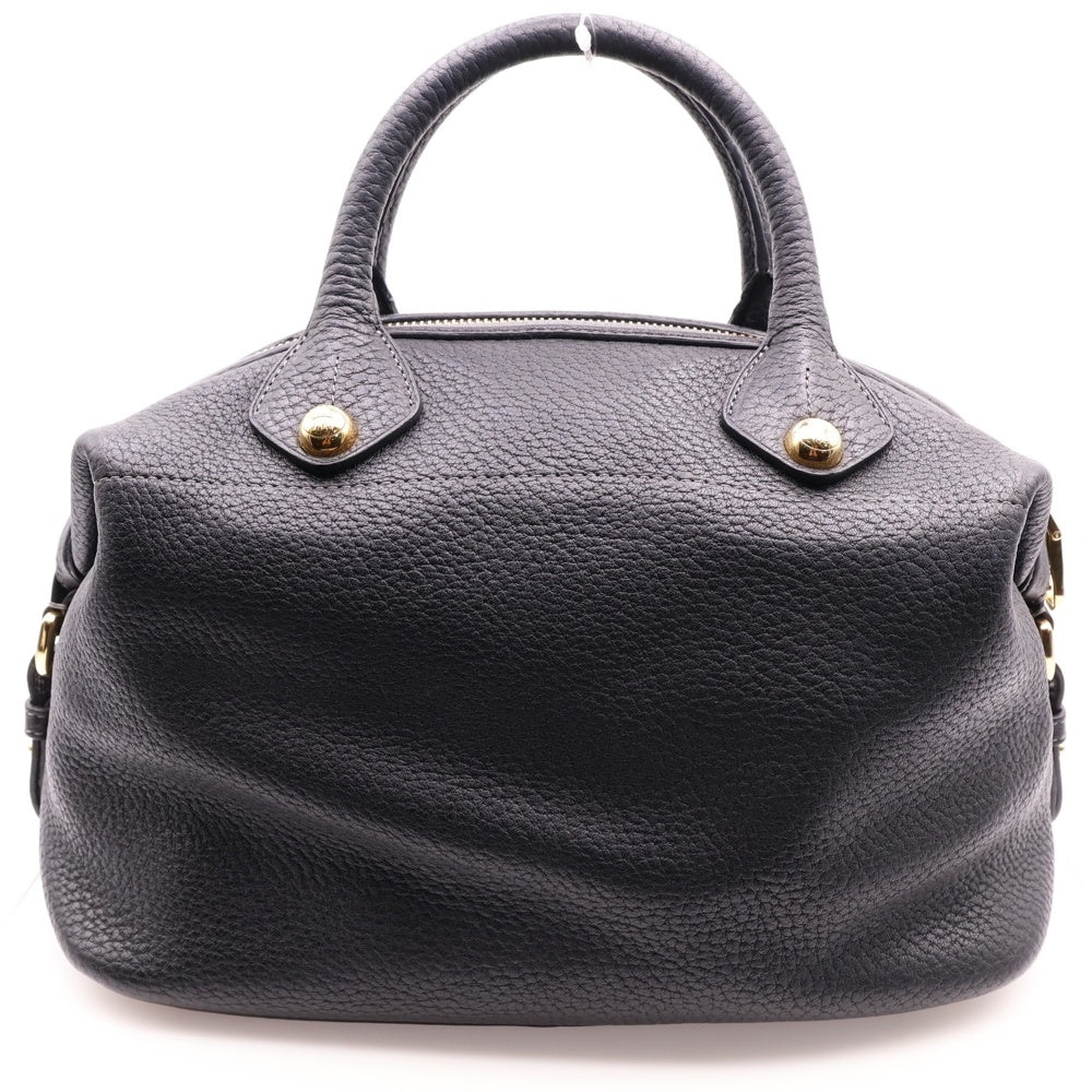 LOEWE(ロエベ) アナグラムロゴ  コンビレザー ミニボストン ハンドバッグ ブラック