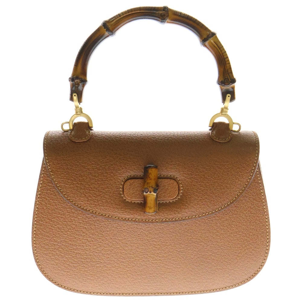 GUCCI(グッチ) バンブー 2wayハンドバッグ ブラウン レザー ショルダーバッグ 001.1014.0188