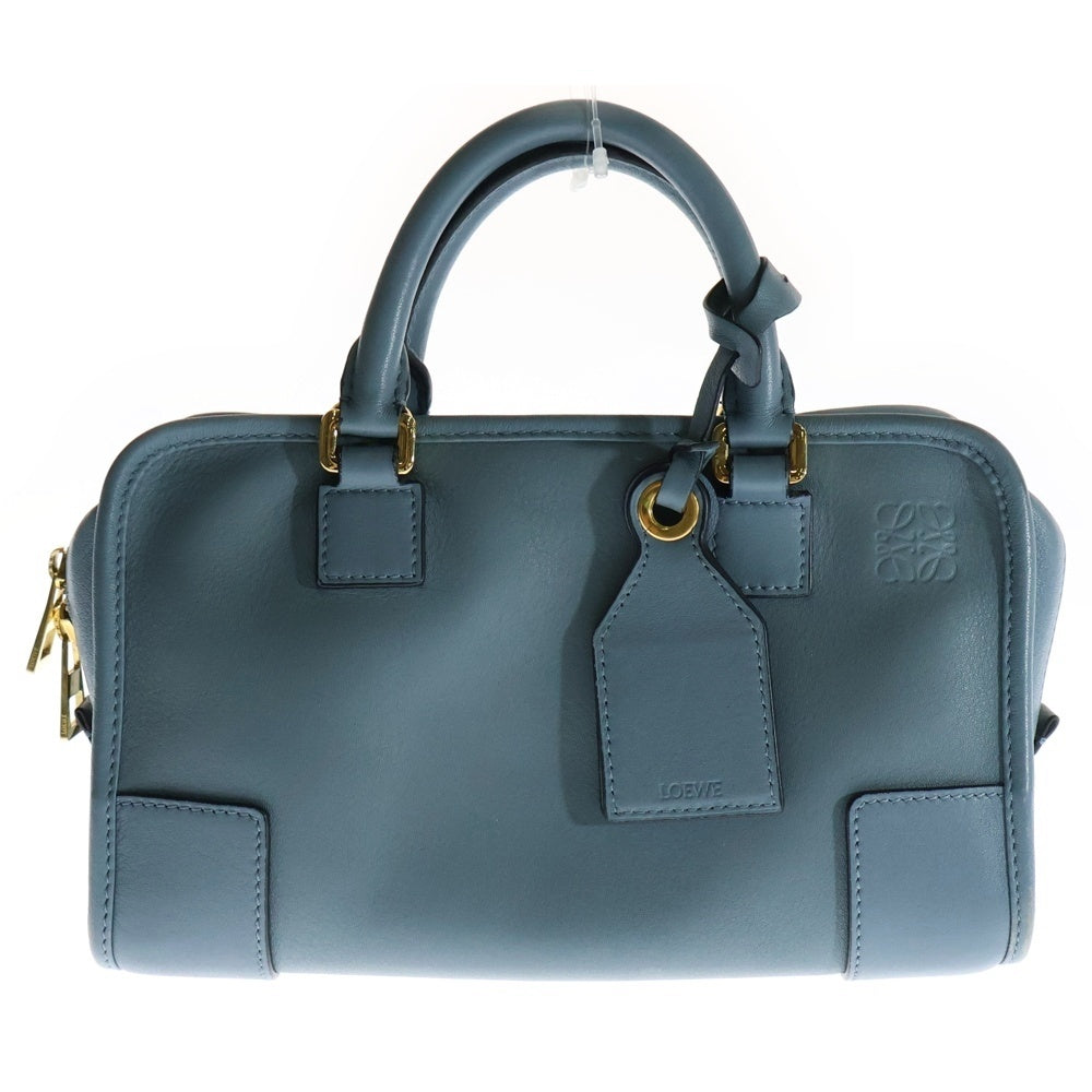 LOEWE(ロエベ) アマソナ23 アナグラムロゴ ソフトグレインカーフレザー 2WAY ハンド ショルダーバッグ ブルー