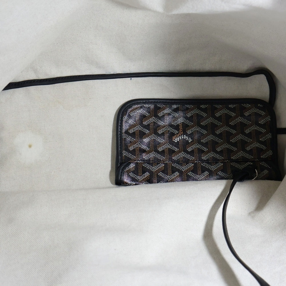 GOYARD(ゴヤール) サンルイPM トートバッグ ハンドバッグ ブラック×ブラウン PVCレザー