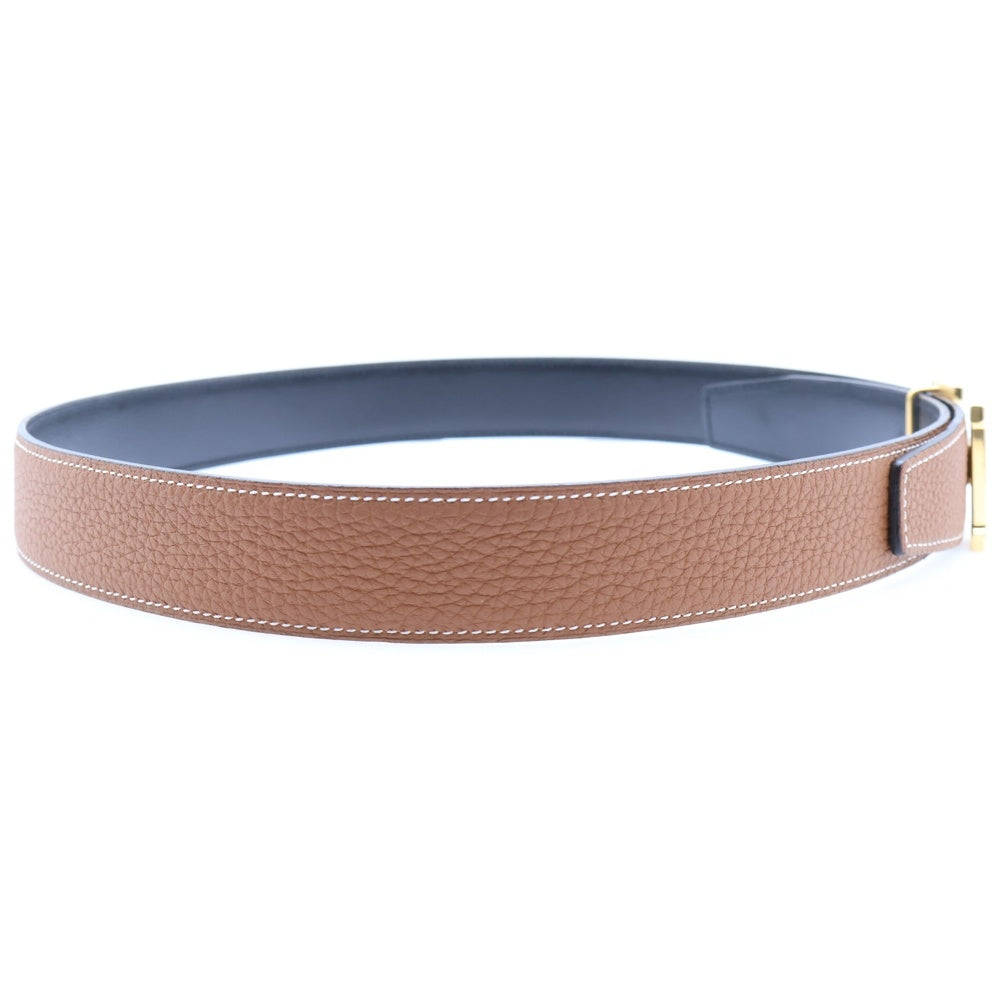 HERMES(エルメス) コンスタンスベルト Hバックル カーフレザー リバーシブル ゴールド金具 ブラウン/ブラック D刻印