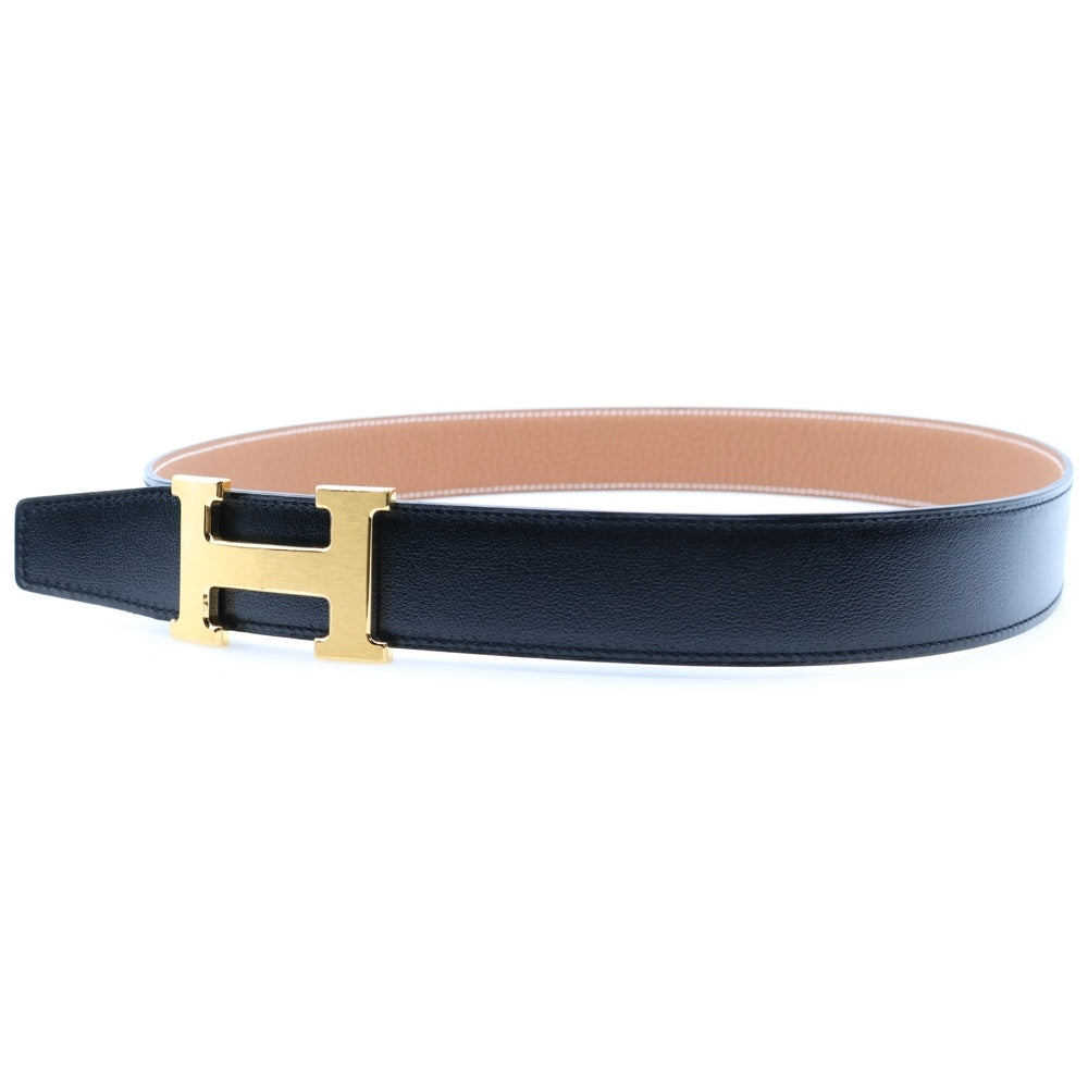 HERMES(エルメス) コンスタンスベルト Hバックル カーフレザー リバーシブル ゴールド金具 ブラウン/ブラック D刻印