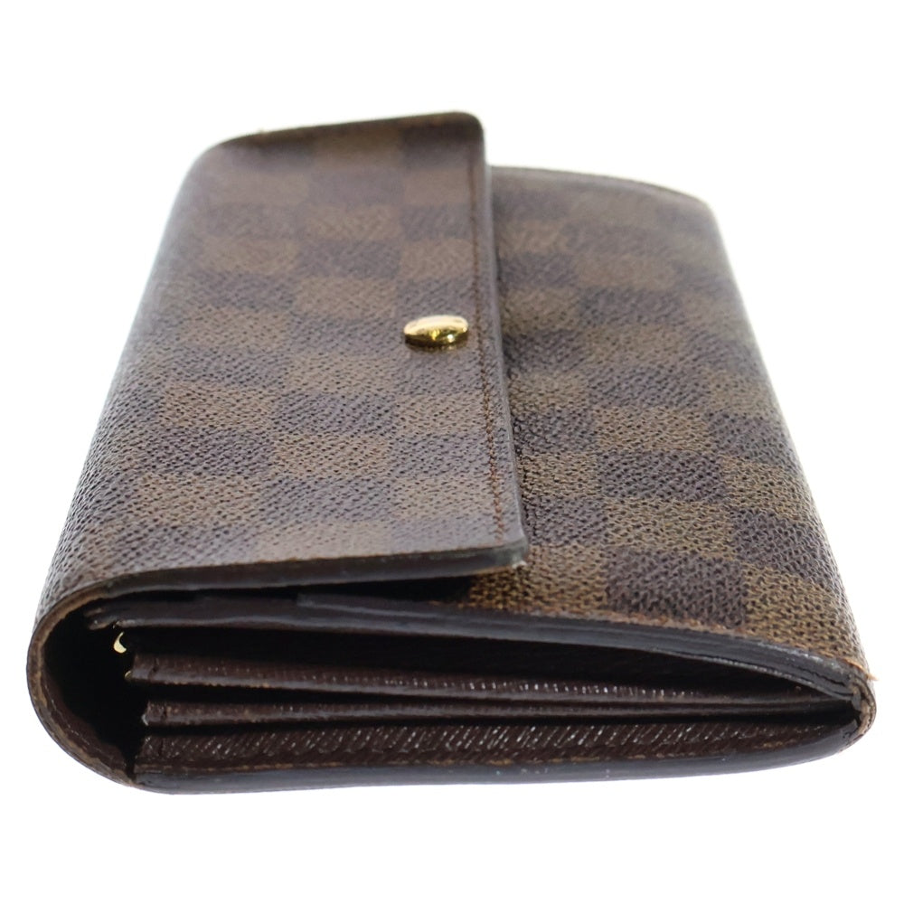 LOUIS VUITTON(ルイヴィトン) ダミエ ポルトフォイユサラ ロングウォレット カードケース 長財布 ブラウン ゴールド金具 PVC N61734