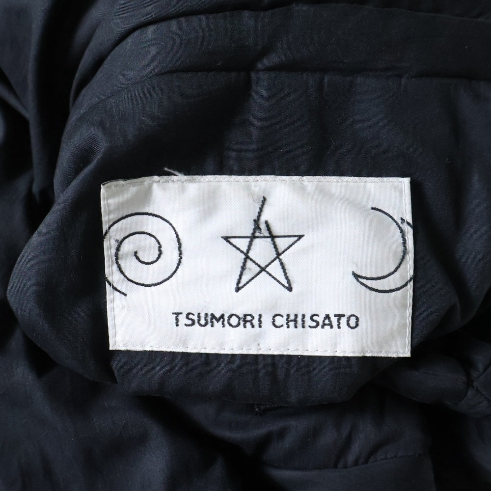 TSUMORI CHISATO(ツモリチサト) スタンドカラー ナイロン 中綿ジャケット ブラック レディース TC53-FA255