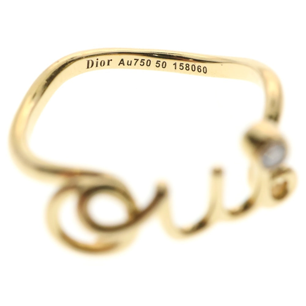 Christian Dior(クリスチャンディオール) Dioramour リング Oui 1Pダイヤ 指輪 Au750 K18 YG イエローゴールド ジュエリー