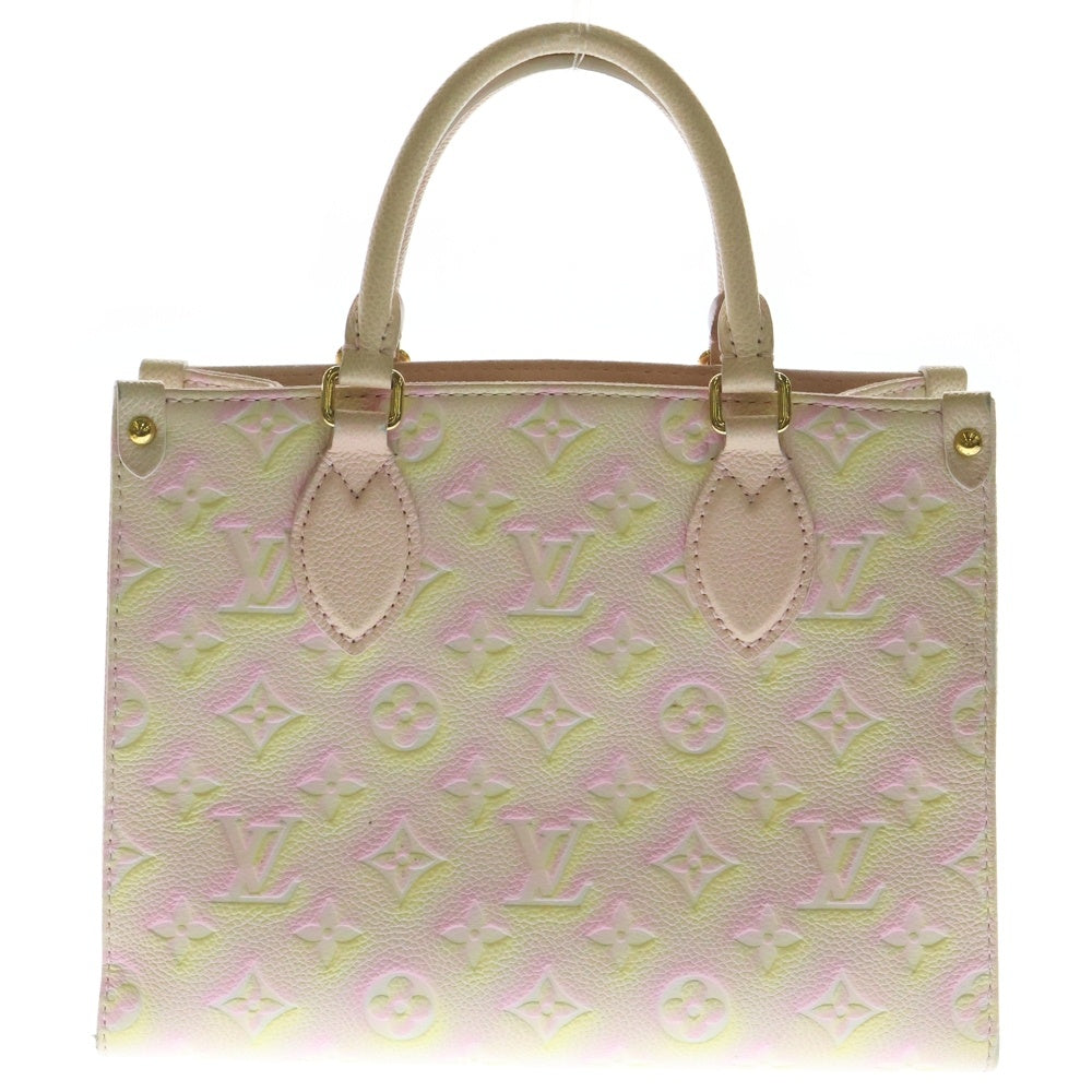 LOUIS VUITTON(ルイヴィトン) アンプラント・オンザゴーPM 2WAYバッグ ショルダーバッグ ハンドバッグ ピンク×イエロー ゴールド金具 レザー M46168
