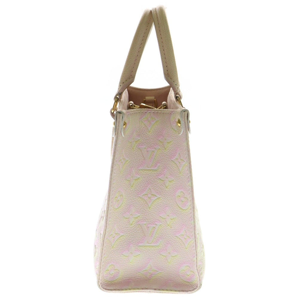 LOUIS VUITTON(ルイヴィトン) アンプラント・オンザゴーPM 2WAYバッグ ショルダーバッグ ハンドバッグ ピンク×イエロー ゴールド金具 レザー M46168