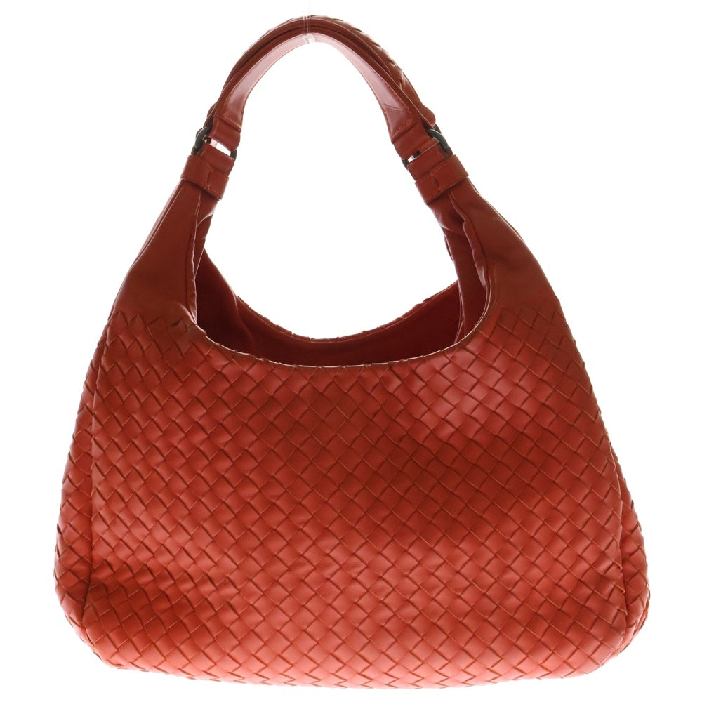 BOTTEGA VENETA(ボッテガヴェネタ) カンパーナ イントレチャート レザー ハンド ショルダーバッグ ガンメタ金具 オレンジ