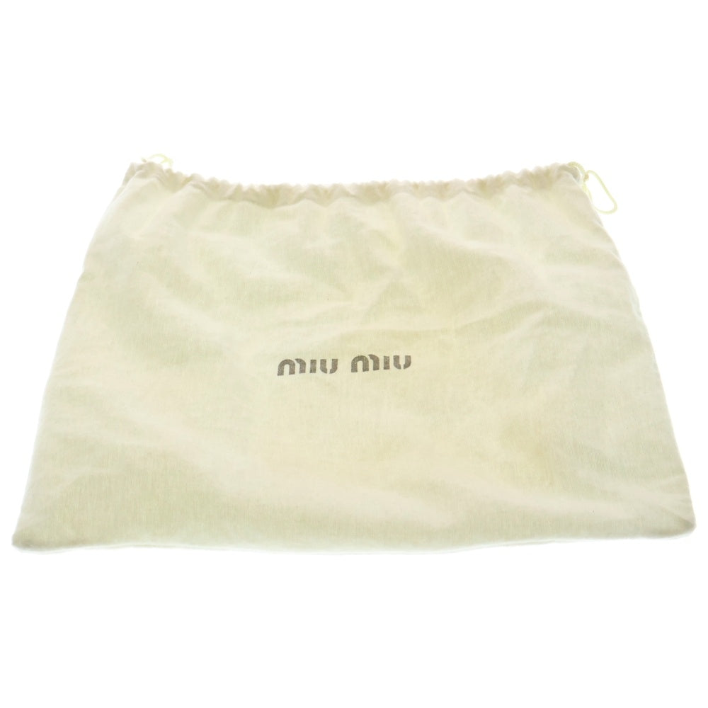 miumiu(ミュウミュウ) ウエストバッグ ショルダーバッグ ブラック メッシュ×レザー ヴィンテージ
