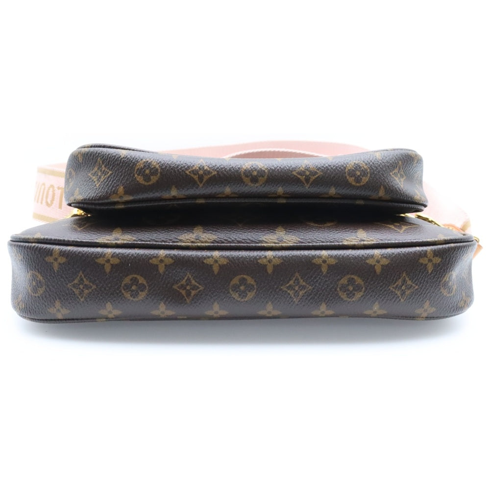 LOUIS VUITTON(ルイヴィトン) ミュルティ ポシェット アクセソワール モノグラム PVC レザー ショルダーバッグ ゴールド金具 ブラウン M44840