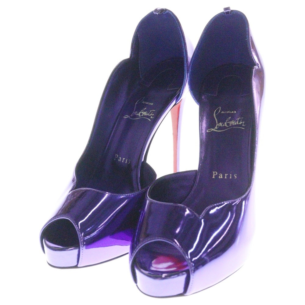 CHRISTIAN LOUBOUTIN(クリスチャンルブタン) Hot Chick Alta パテントレザー ハイヒール パンプス パープル レディース