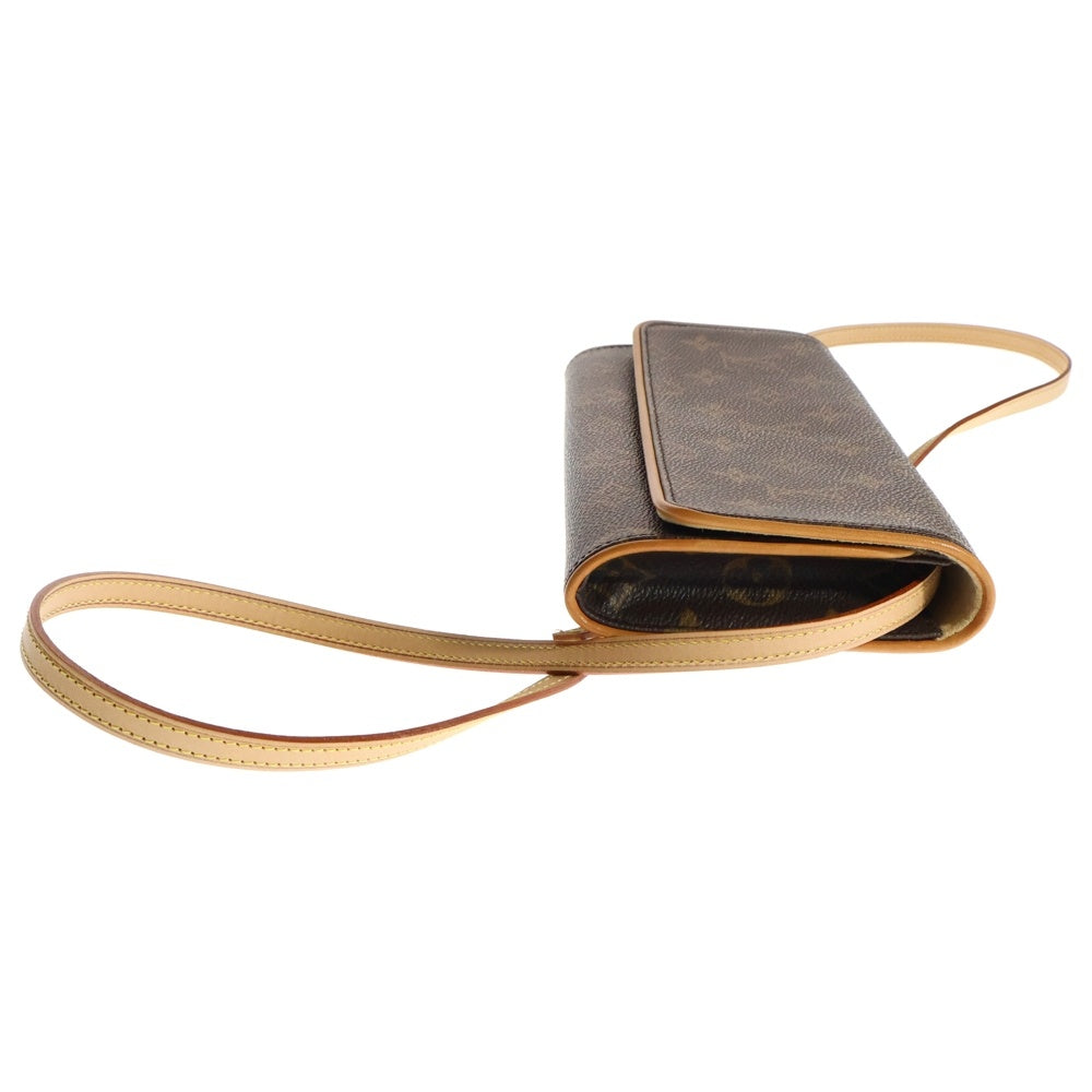 LOUIS VUITTON(ルイヴィトン) モノグラム ポシェットツインGM レザーショルダーバッグ ブラウン レディース M51852