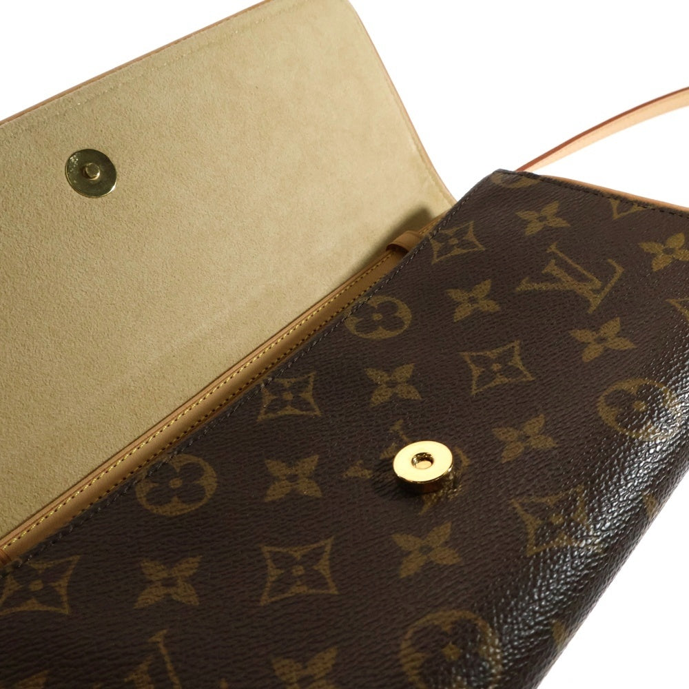 LOUIS VUITTON(ルイヴィトン) モノグラム ポシェットツインGM レザーショルダーバッグ ブラウン レディース M51852