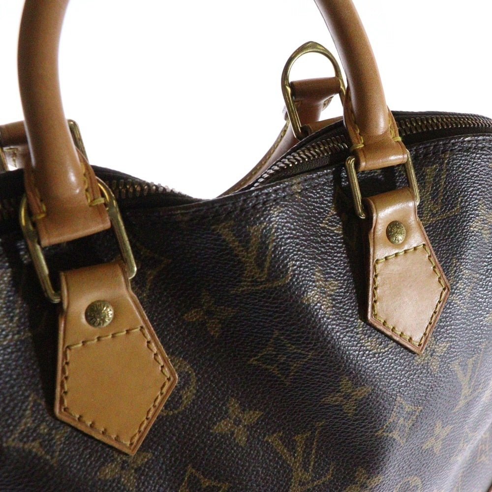 LOUIS VUITTON(ルイヴィトン) モノグラム アルマPM ハンドバッグ ブラウン レザー×PVC ゴールド金具 M51130