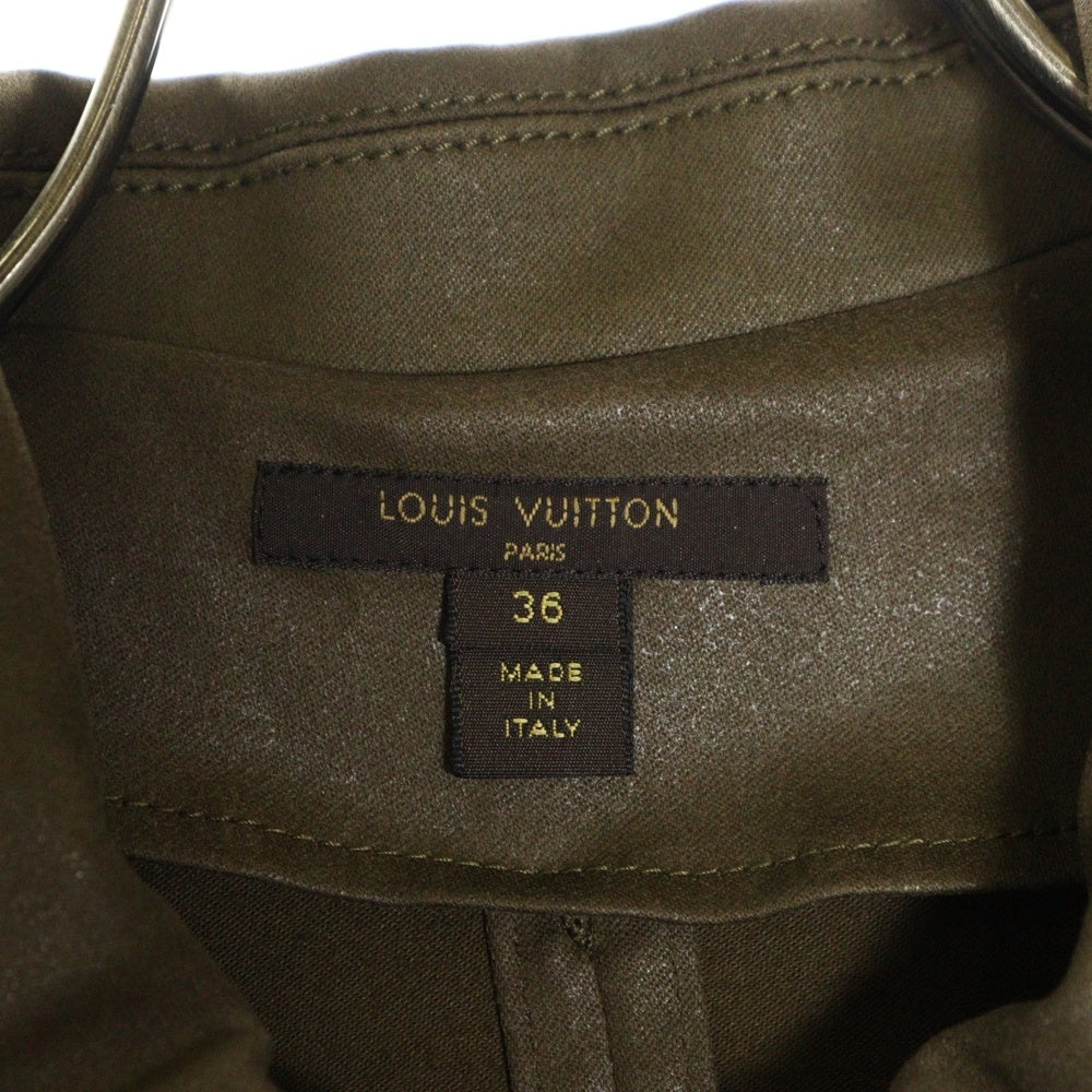 LOUIS VUITTON(ルイヴィトン) 13AW フロントジップ ノースリーブワンピース RW132W F4DR10DDB ブラウン レディース
