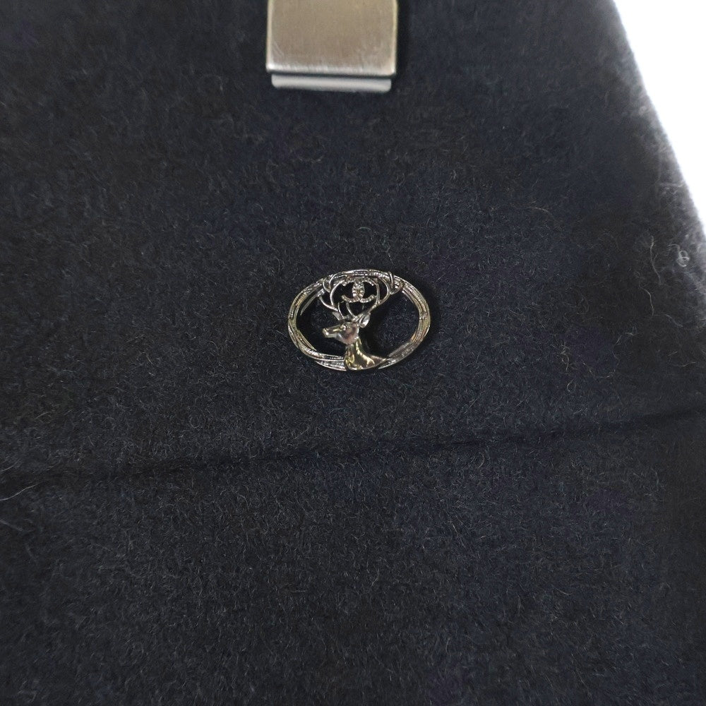CHANEL(シャネル) 鹿マークピン ウール ミニスカート ブラック レディース P51908V38603