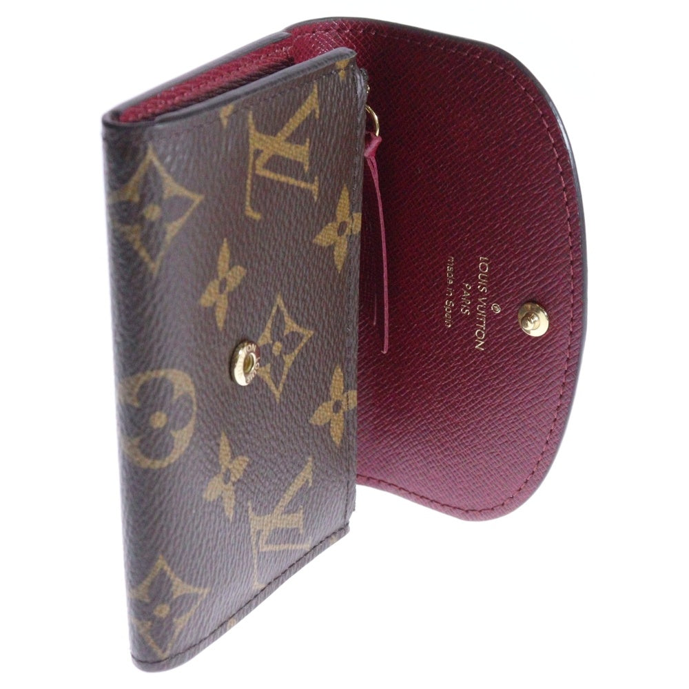 LOUIS VUITTON(ルイヴィトン) モノグラム ポルトモネロザリ フューシャ コインケース 財布 小物入れ ブラウン×ピンク PVC ゴールド金具 M41939