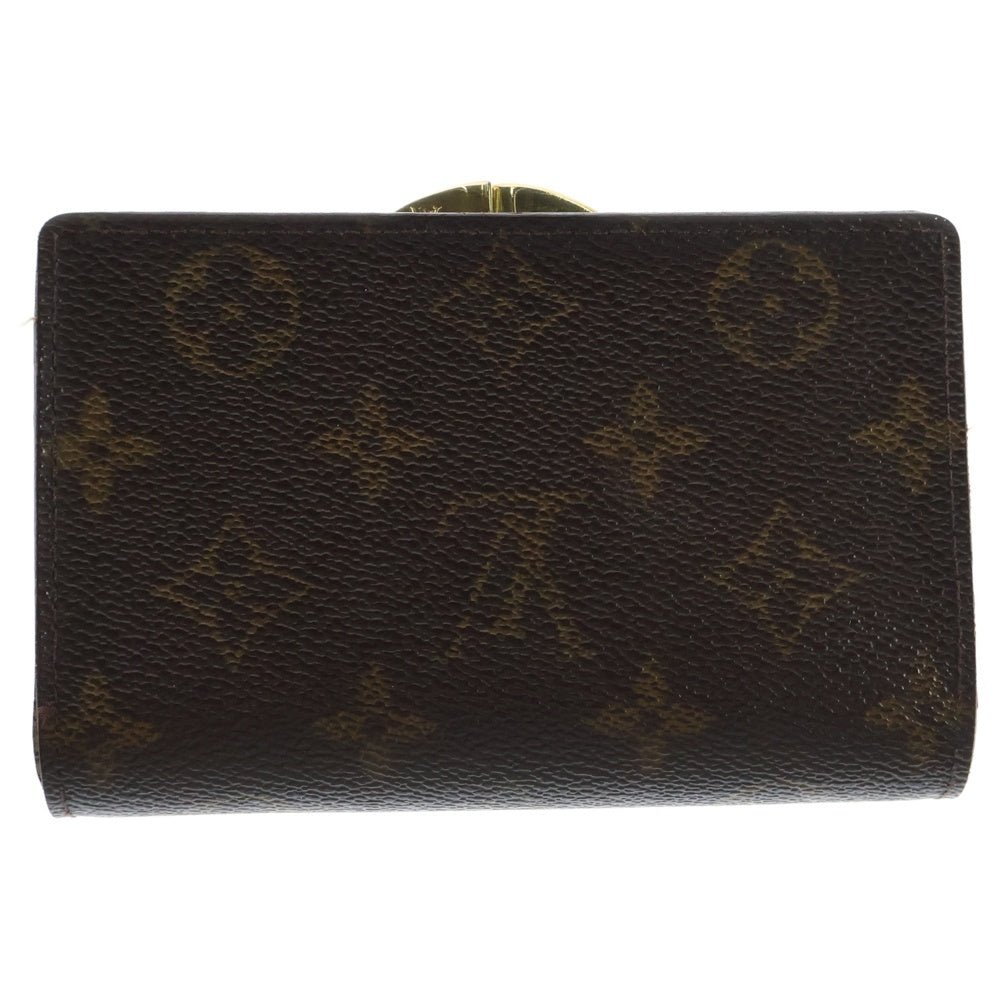 LOUIS VUITTON(ルイヴィトン) モノグラム ポルトフォイユ・ヴィエノワ コンパクトウォレット 二つ折り財布 コインケース ブラウン ゴールド金具 PVC M61674