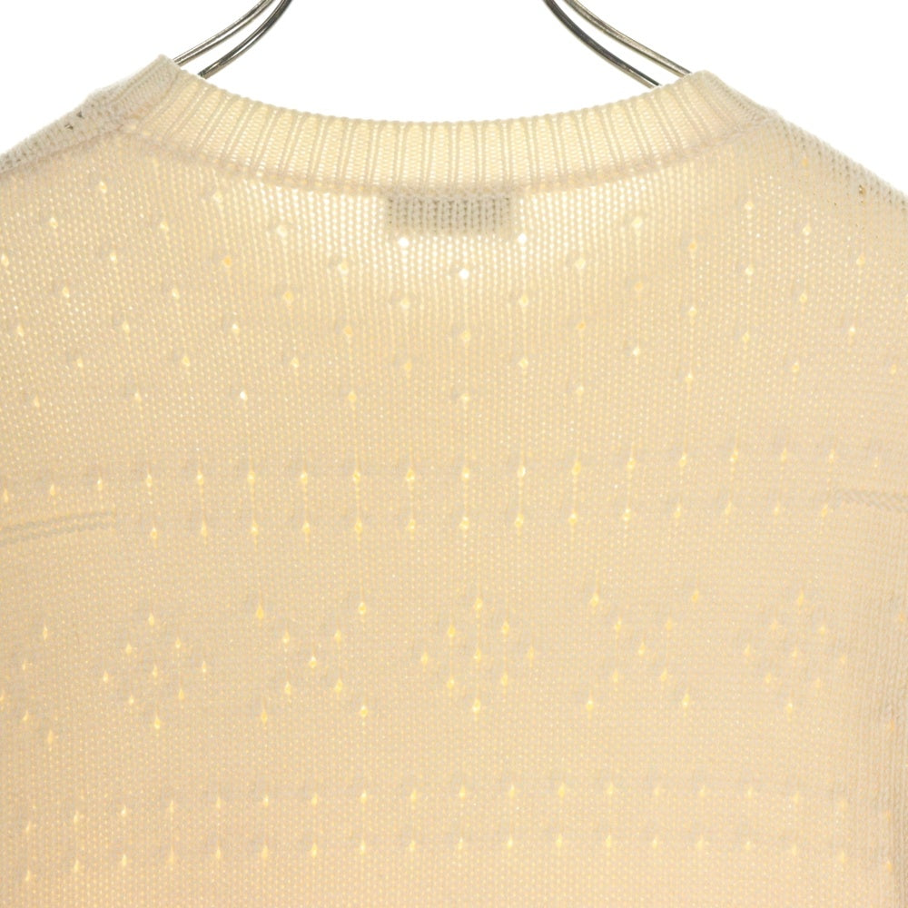 Christian Dior(クリスチャンディオール) 16SS HOMME クルーネック ハイゲージ ウール ロングスリーブ 長袖ニット セーター ベージュ 633M645AT145