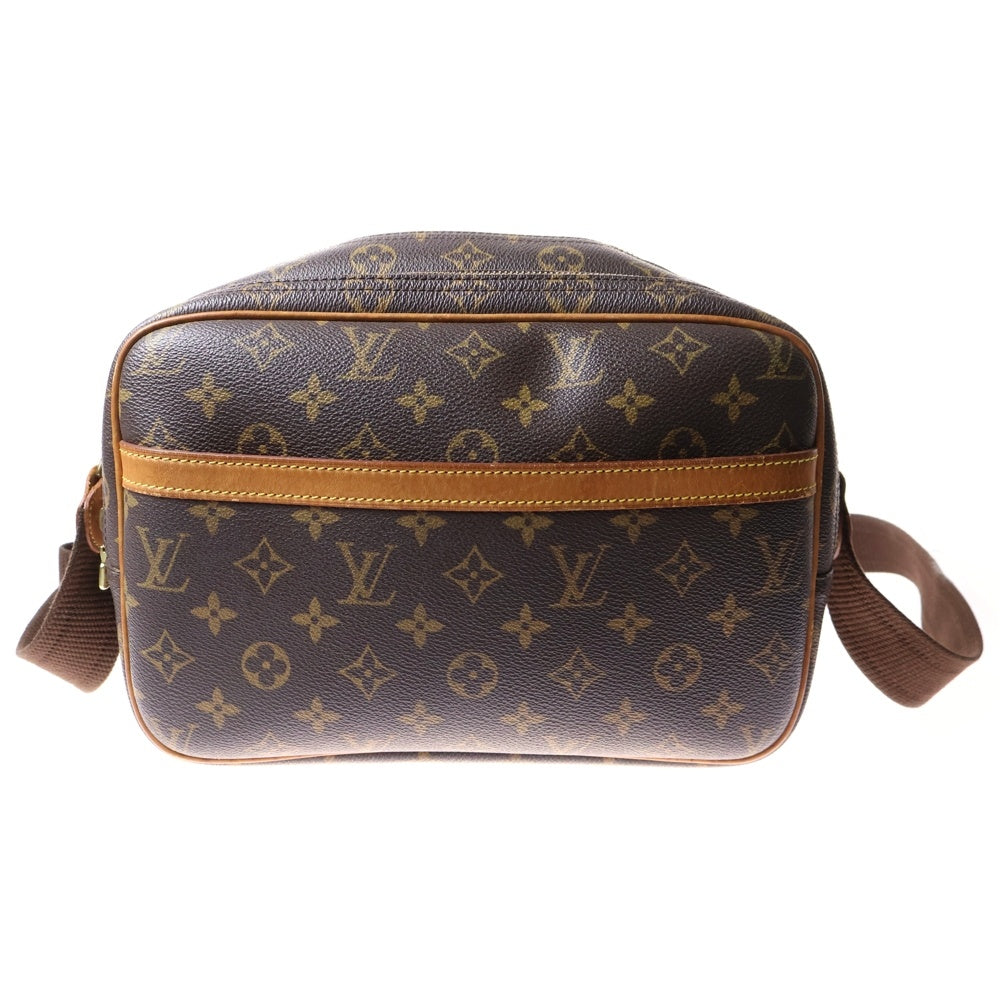 LOUIS VUITTON(ルイヴィトン) リポーターPM モノグラム PVC レザー ショルダーバッグ ゴールド金具 ブラウン M45254
