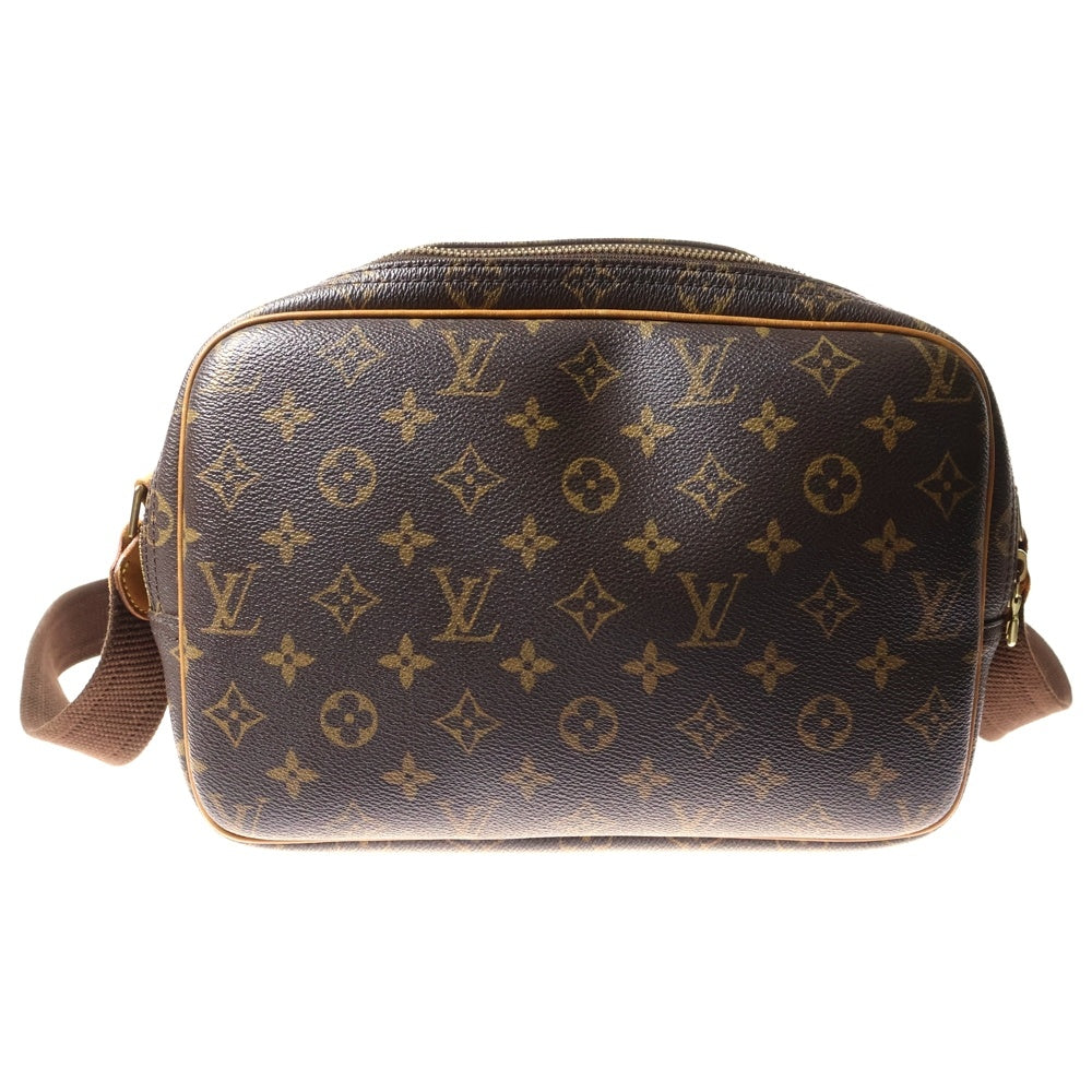 LOUIS VUITTON(ルイヴィトン) リポーターPM モノグラム PVC レザー ショルダーバッグ ゴールド金具 ブラウン M45254