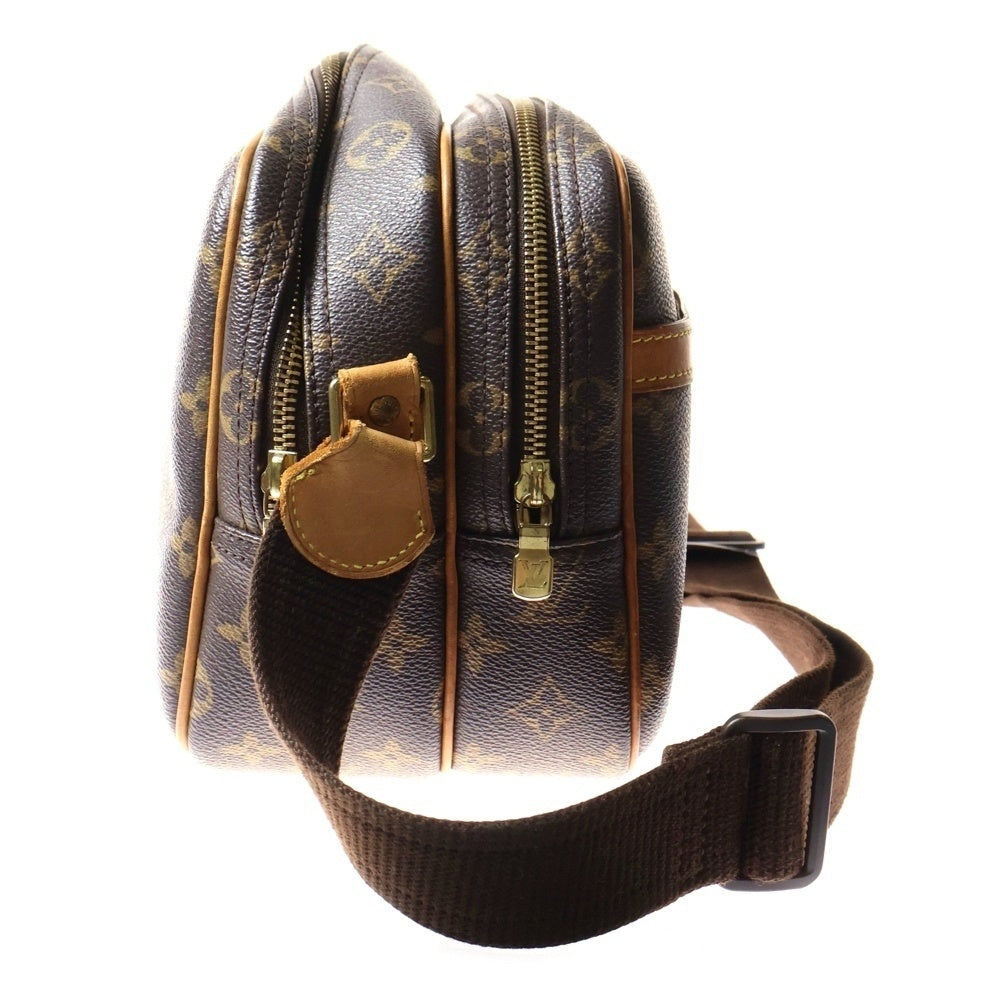LOUIS VUITTON(ルイヴィトン) リポーターPM モノグラム PVC レザー ショルダーバッグ ゴールド金具 ブラウン M45254