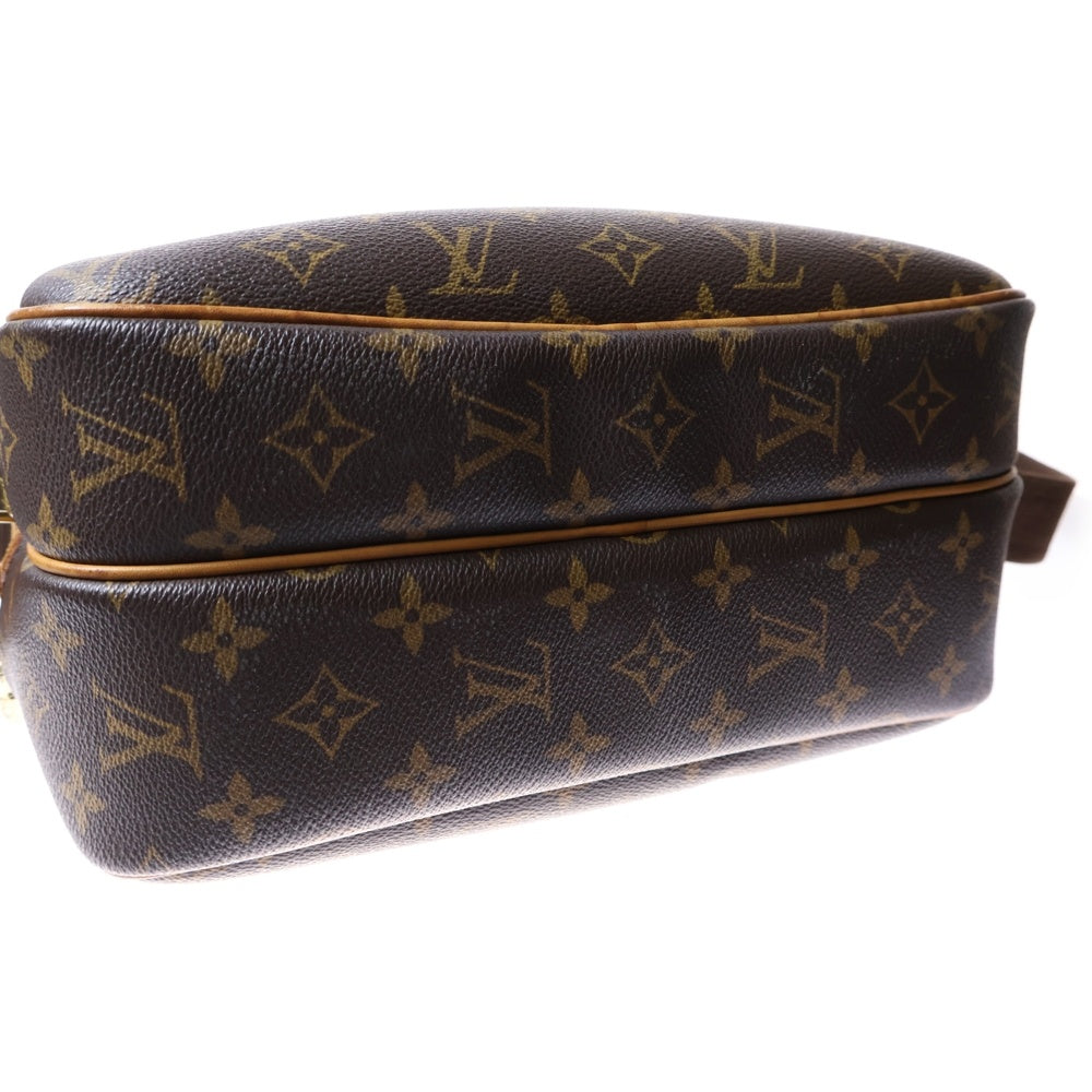 LOUIS VUITTON(ルイヴィトン) リポーターPM モノグラム PVC レザー ショルダーバッグ ゴールド金具 ブラウン M45254