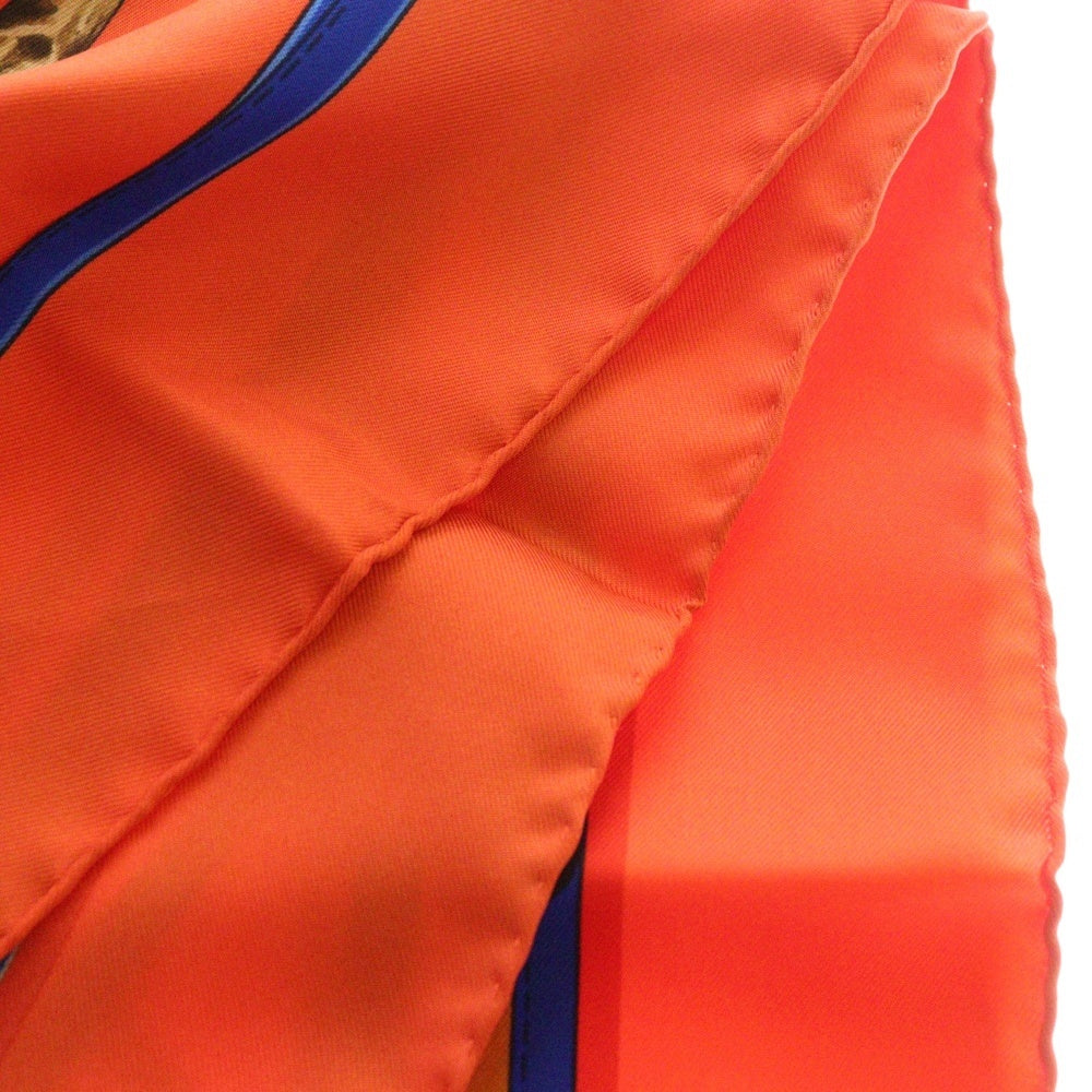 HERMES(エルメス) カレ90 スカーフ ホース オレンジ レッド シルク