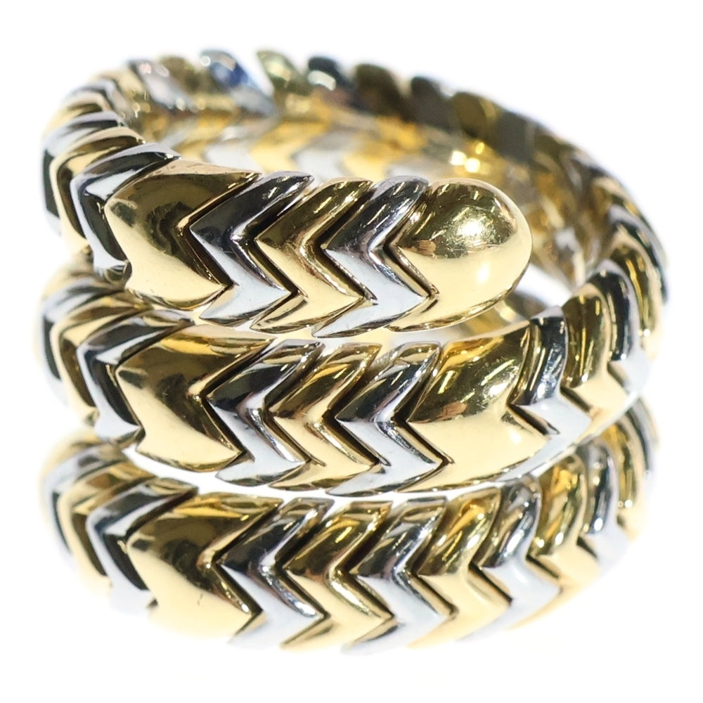 BVLGARI(ブルガリ) スピガ スネークリング 指輪 K18YG イエローゴールド/シルバー